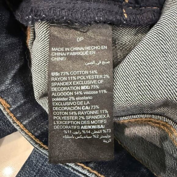 White House Black Market TheStraight Crop Embellished Denim Jeans Womens 0P Blue - Picture 10 of 10